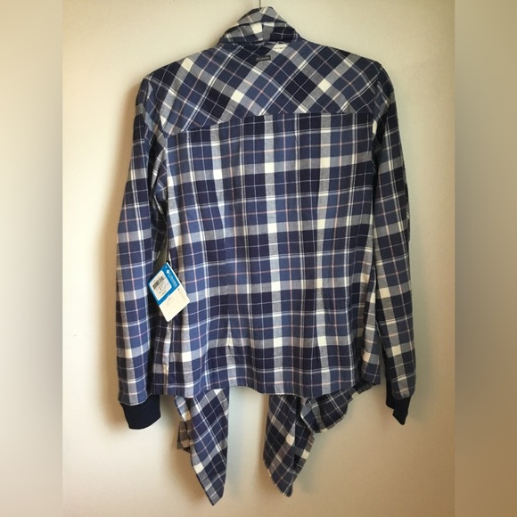 Columbia Aspen Lakes Open Front Plaid Flannel Wrap - Picture 2 of 6